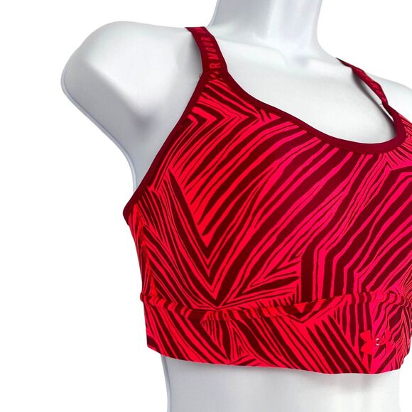 Under Armour M Women's Sports Bra Orange Red Padded - Picture 7 of 9